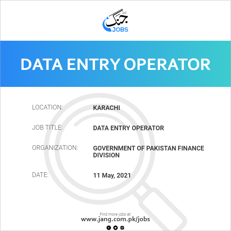 Data Entry Operator