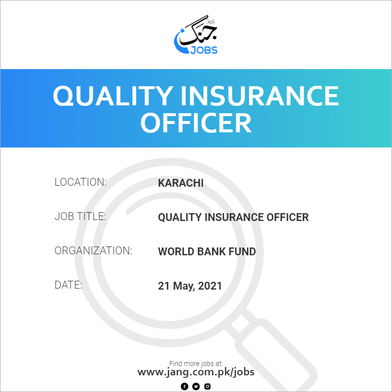 Quality Insurance Officer