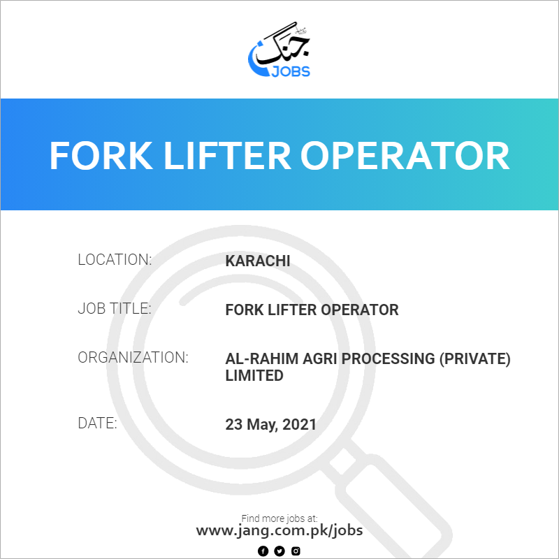 Fork Lifter Operator