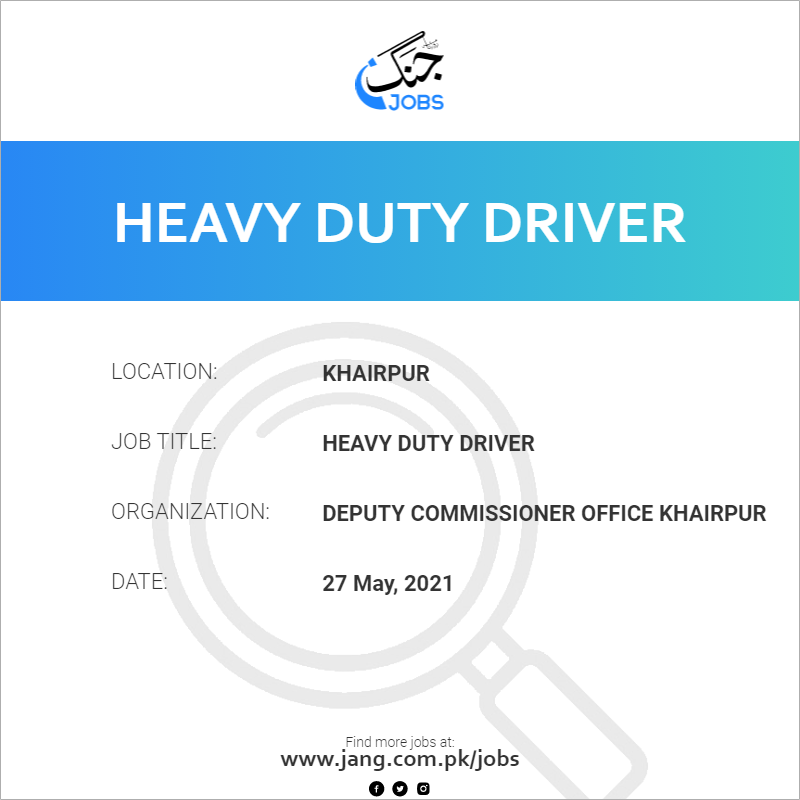 Heavy Duty Driver