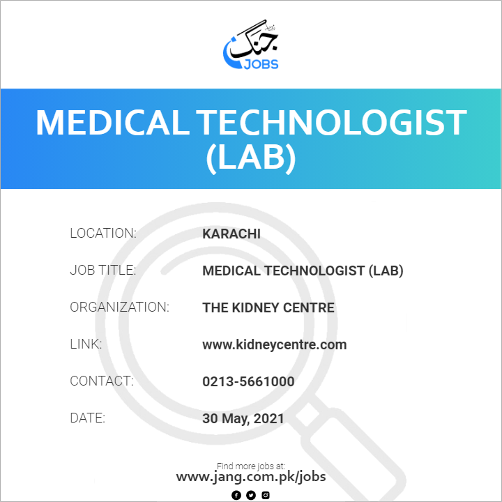 Medical Technologist (Lab)
