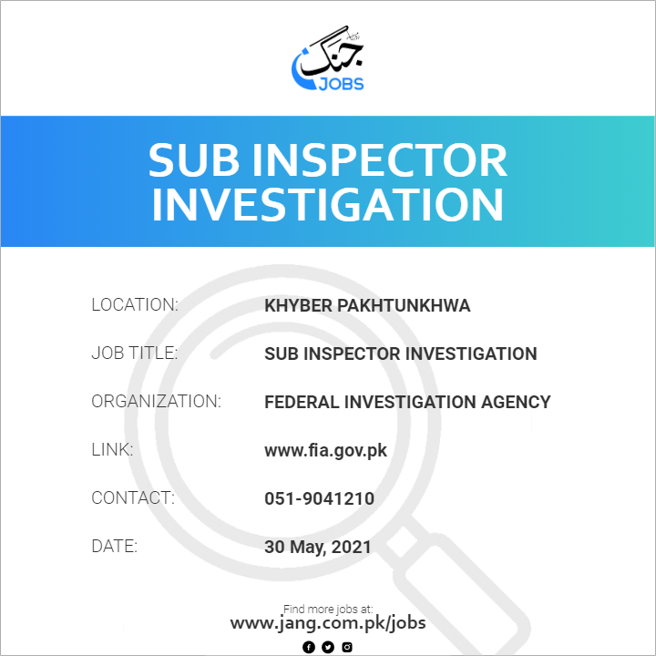 Sub Inspector Investigation