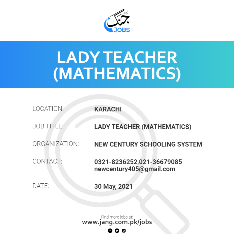 Lady Teacher (Mathematics) 