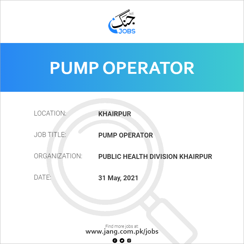 Pump Operator