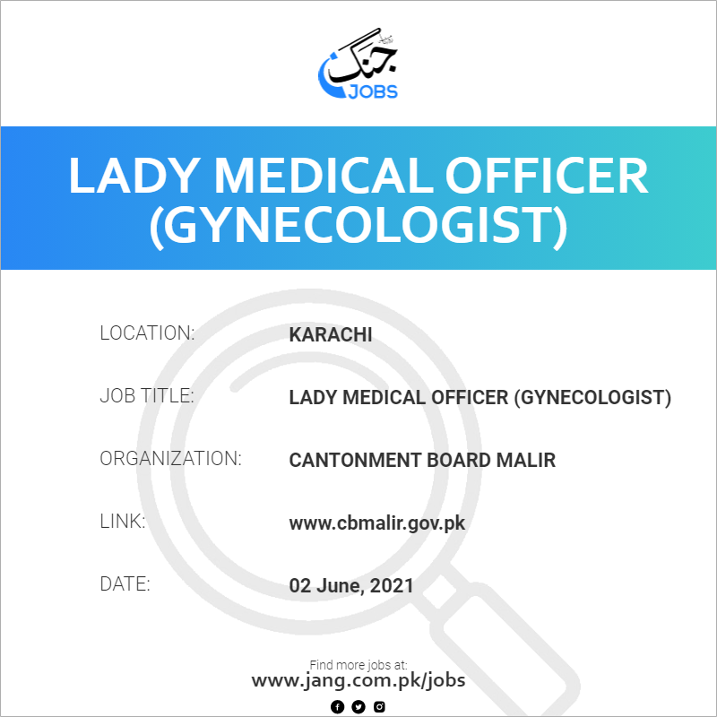 Lady Medical Officer (Gynecologist)