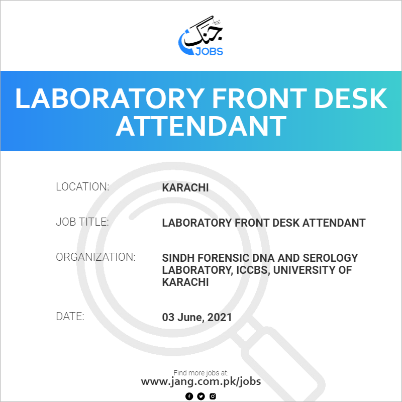 Laboratory Front Desk Attendant