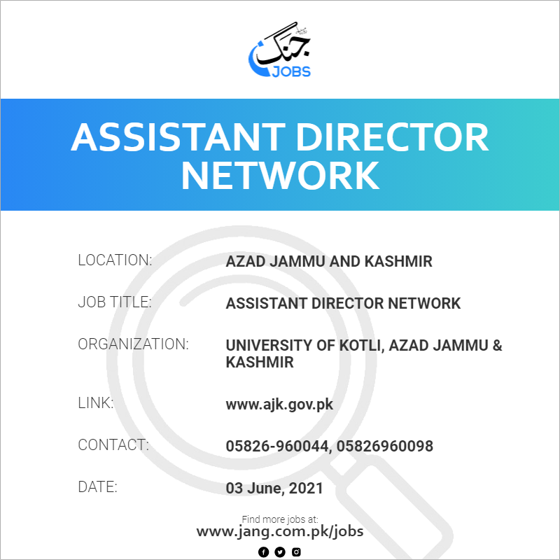 Assistant Director Network