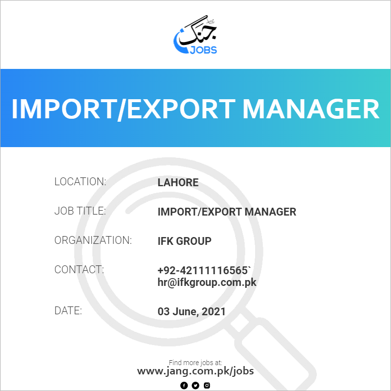 Import/Export Manager