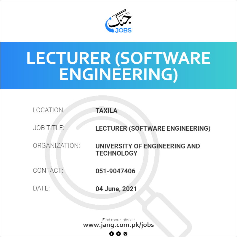 Lecturer (Software Engineering)