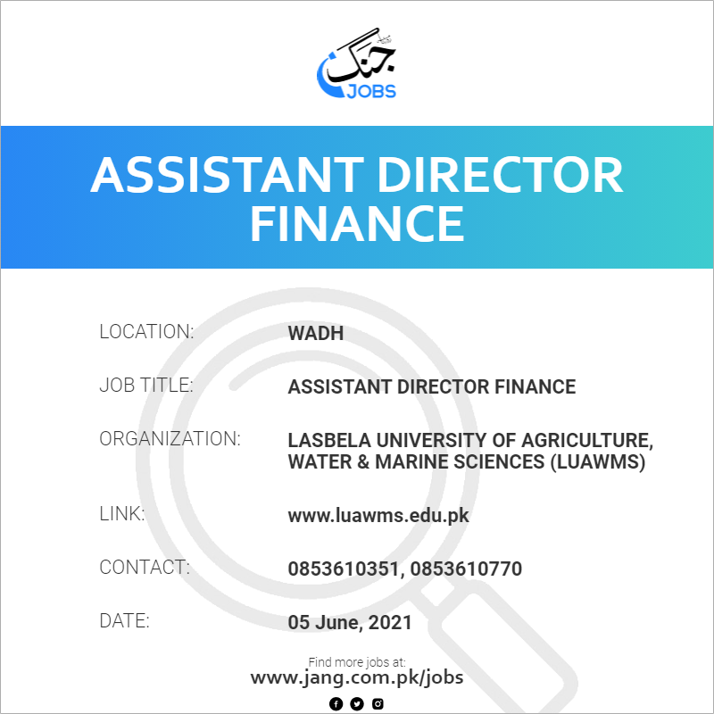 Assistant Director Finance