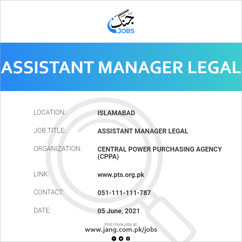 Assistant Manager Legal