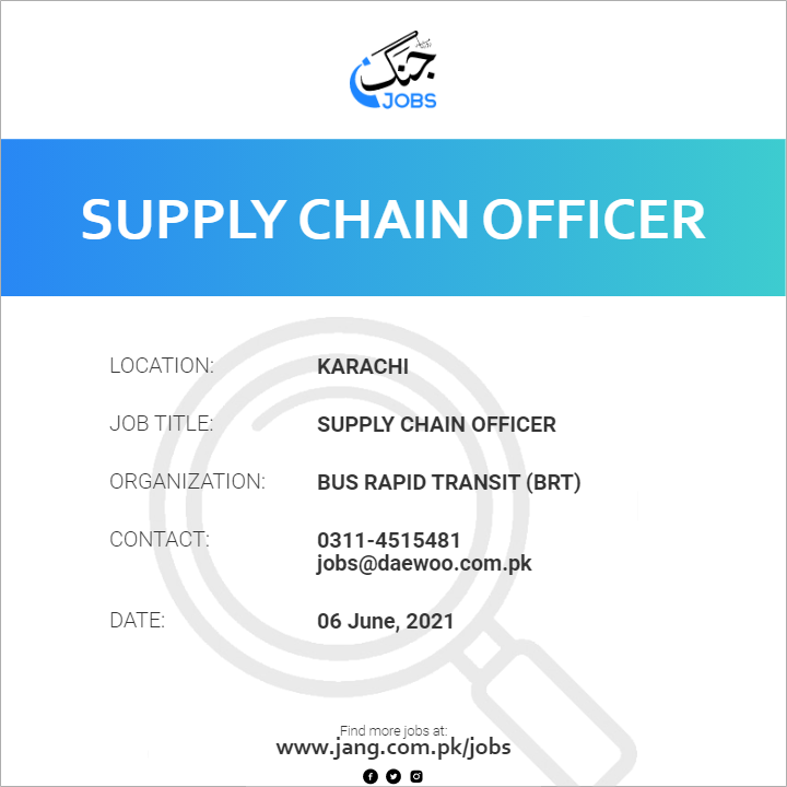 Supply Chain Officer