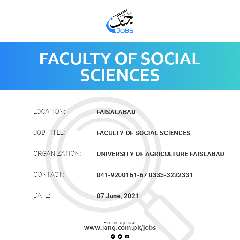 Faculty Of Social Sciences