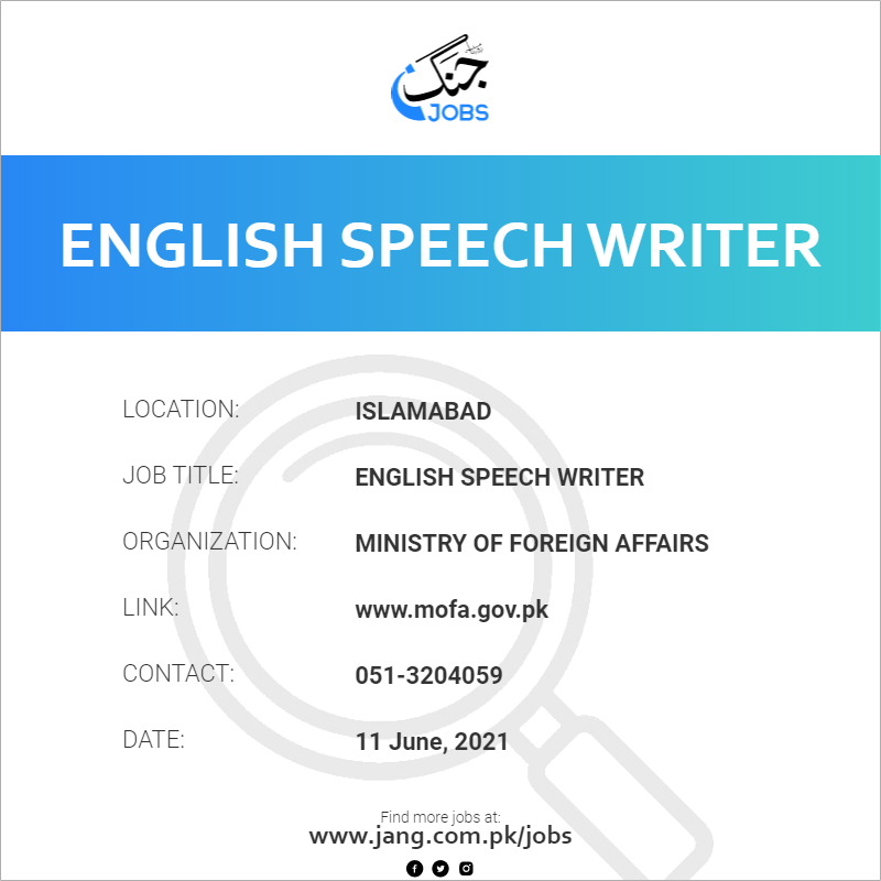 English Speech Writer