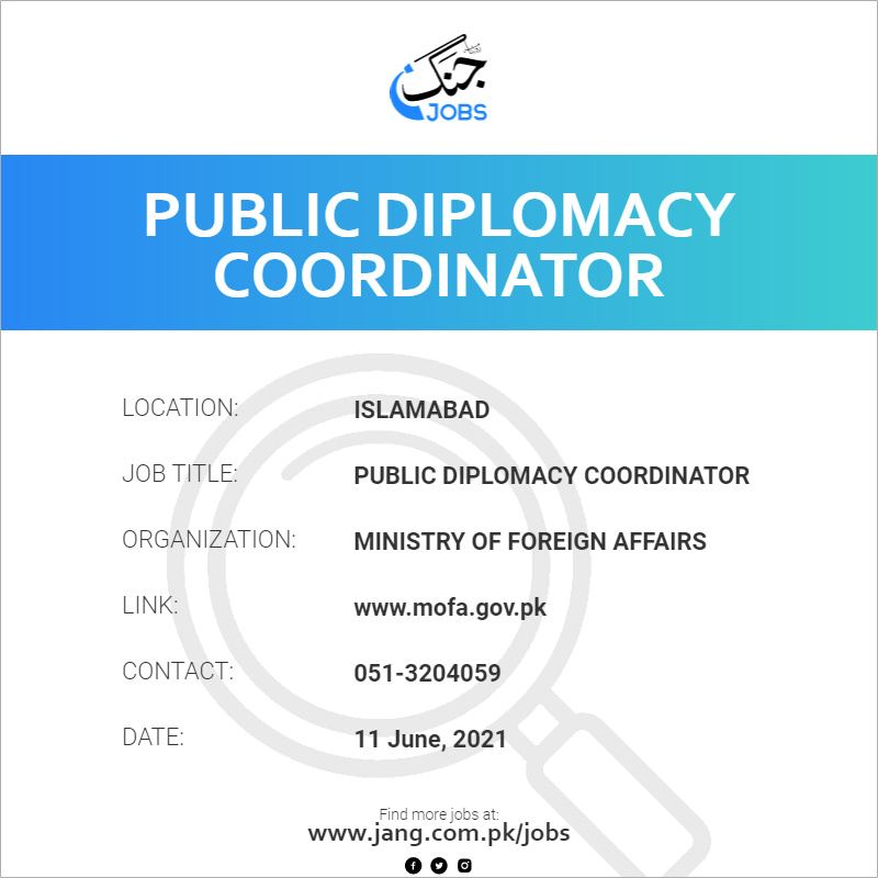 Public Diplomacy Coordinator 