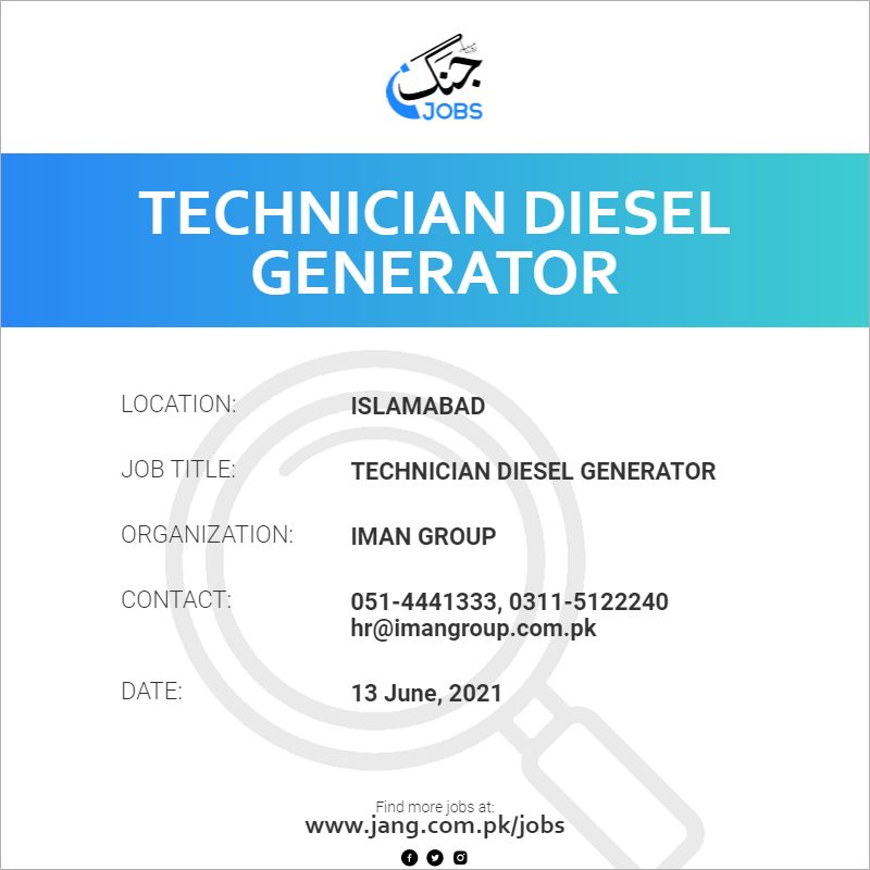 Technician Diesel Generator