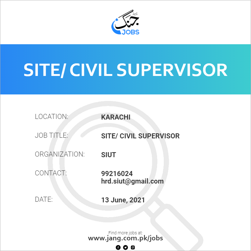 Site/ Civil Supervisor