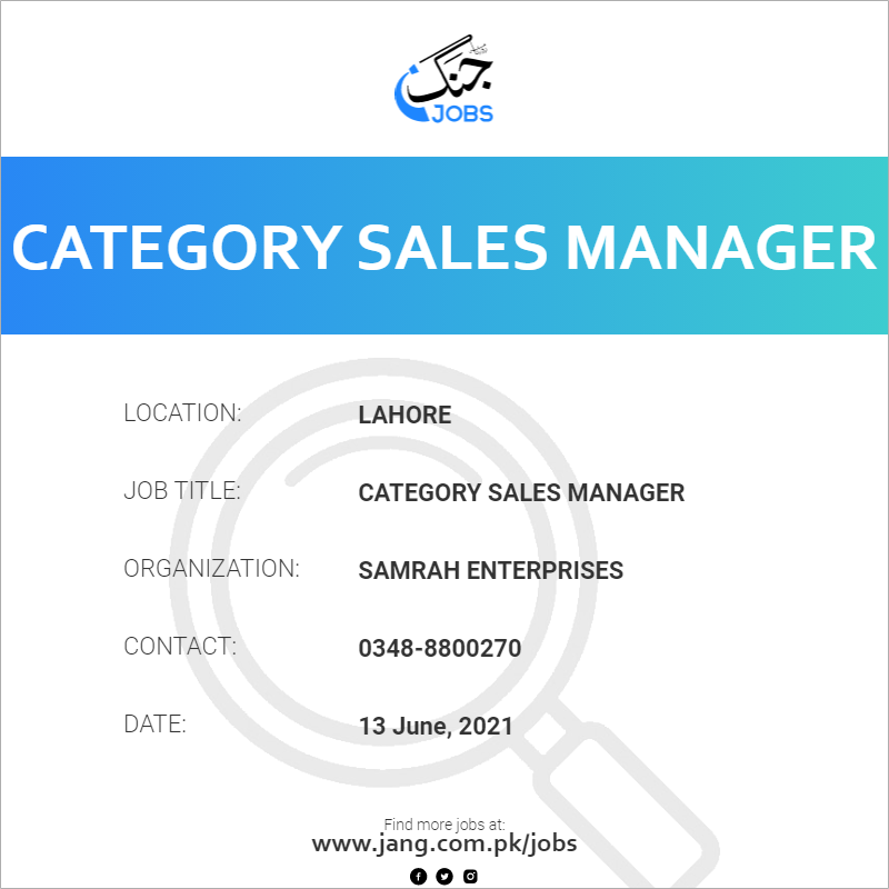 Category Sales Manager