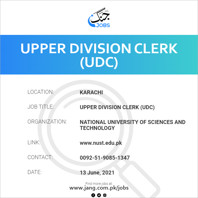 Upper Division Clerk (UDC)
