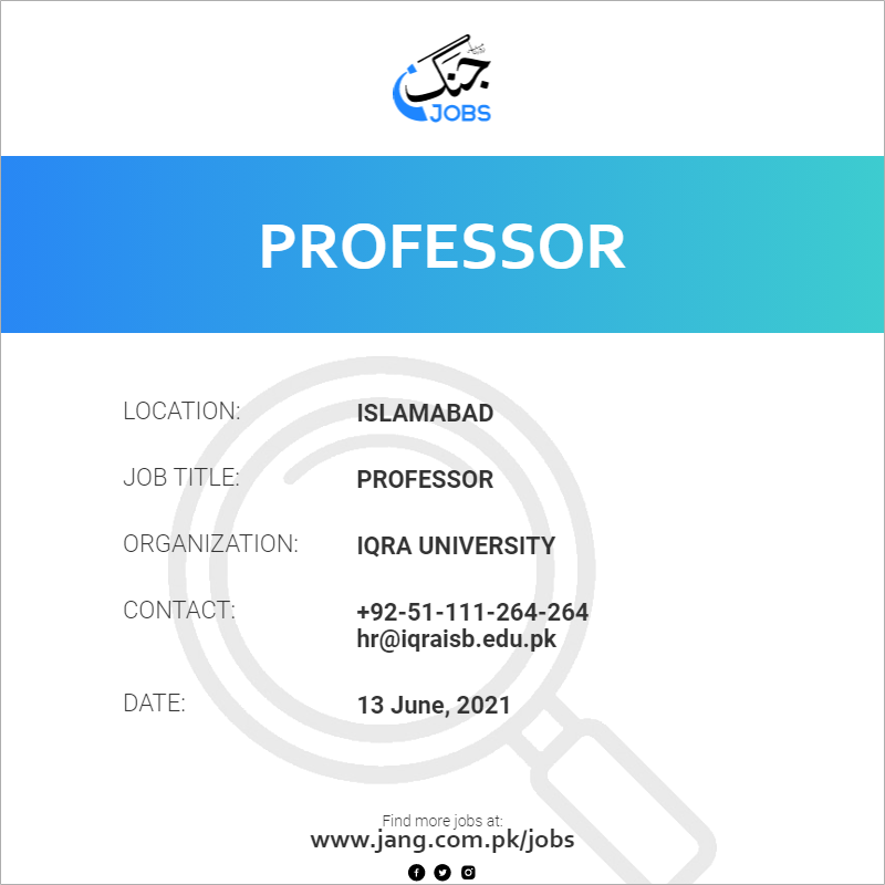 professor-job-iqra-university-jobs-in-islamabad-11955