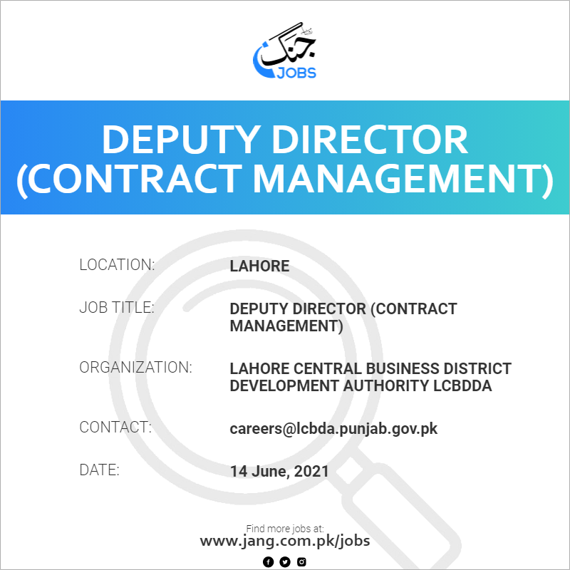 Deputy Director (Contract Management)