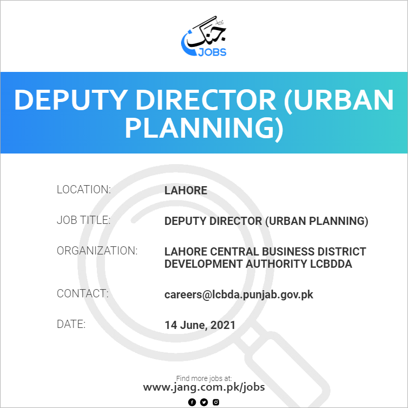 Deputy Director (Urban Planning)