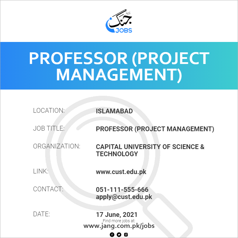 Professor (Project Management) 
