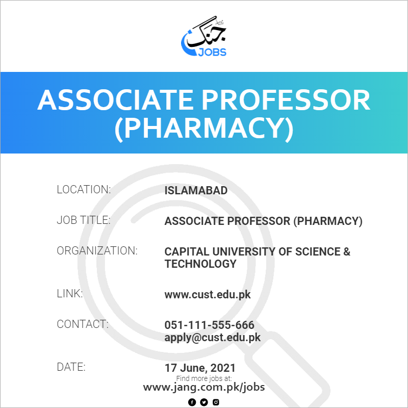 Associate Professor (Pharmacy)