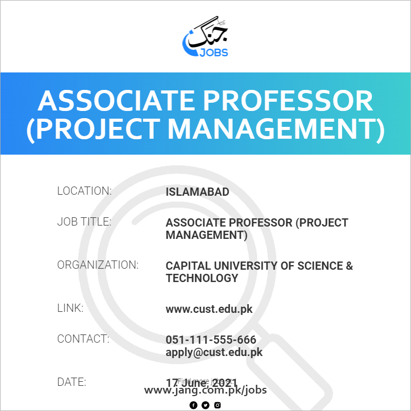 Associate Professor (Project Management)