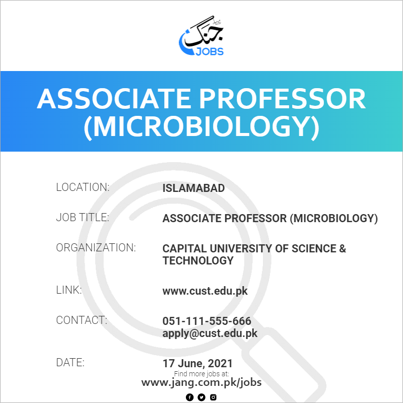 Associate Professor (Microbiology)