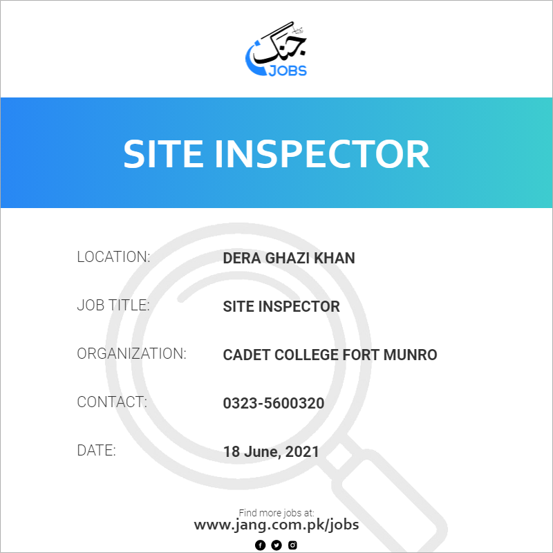 Site Inspector (Civil)