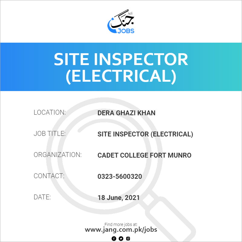 Site Inspector (Electrical)