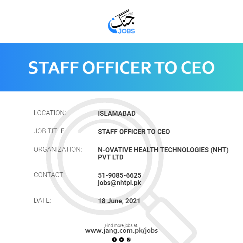 Staff Officer to CEO