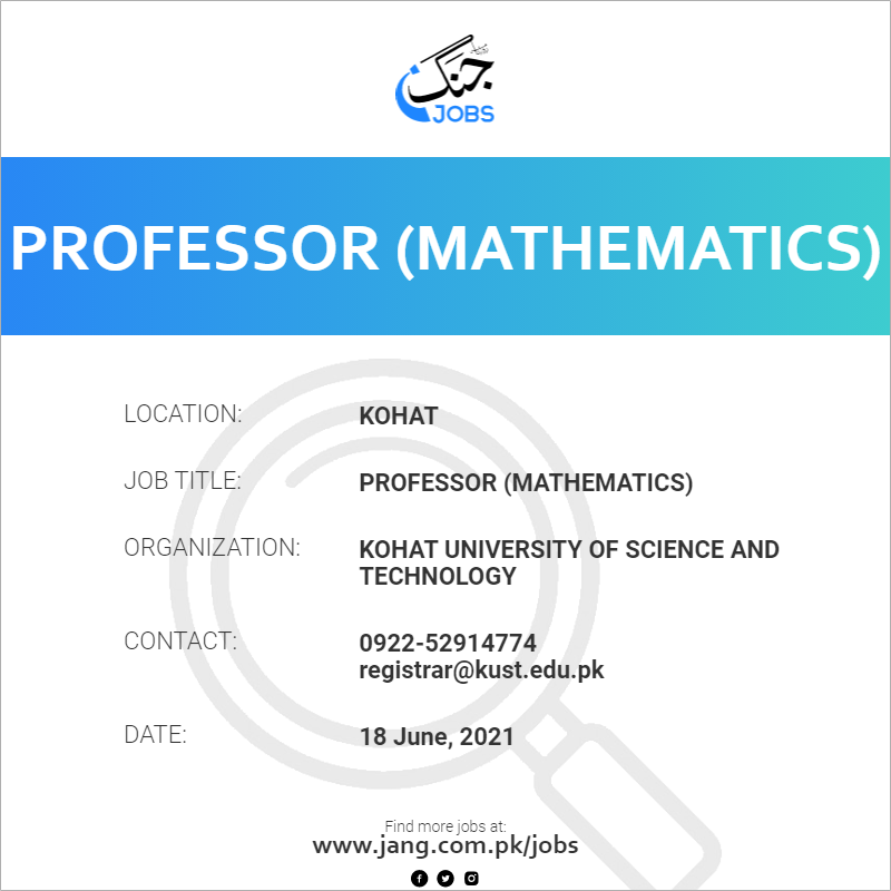 Professor (Mathematics)