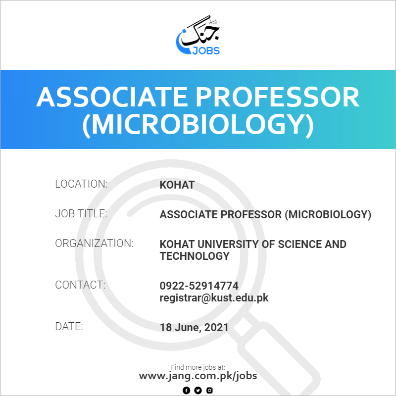 Associate Professor (Microbiology) 