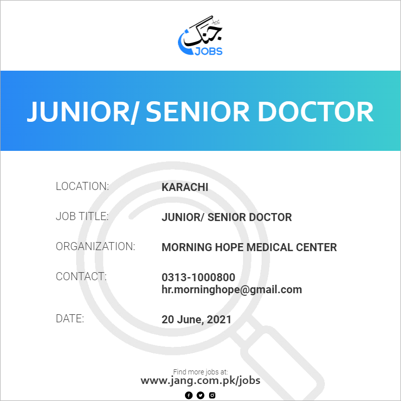 Junior/ Senior Doctor