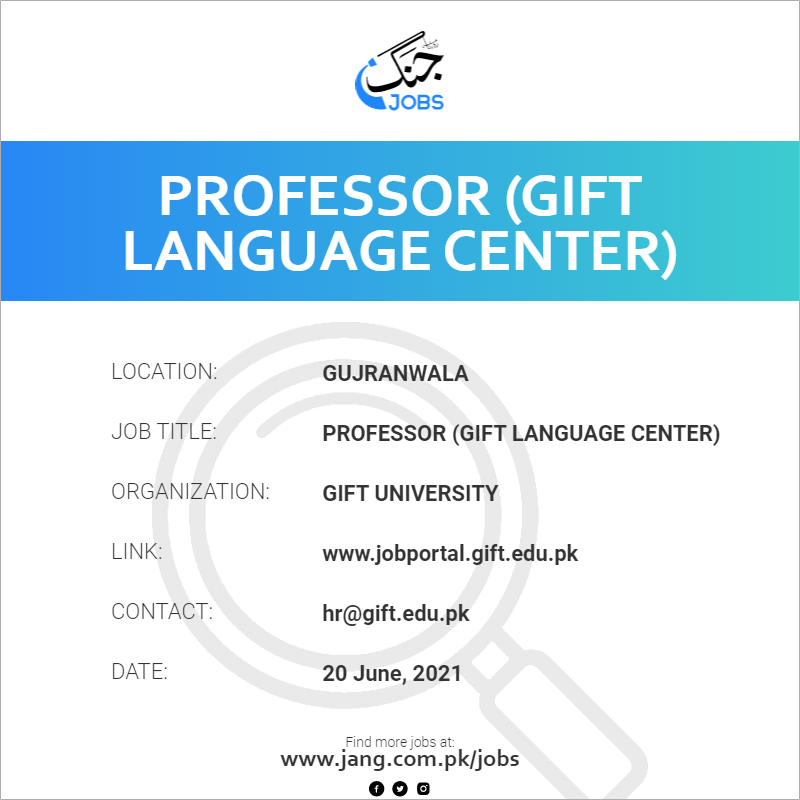 Professor (GIFT Language Center)