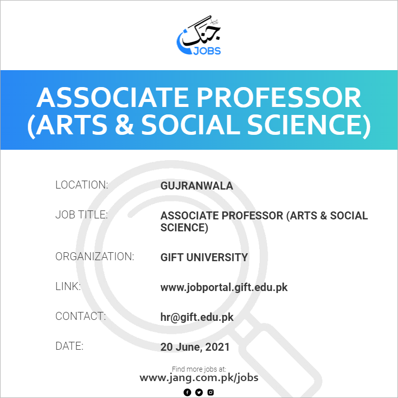 Associate Professor (Arts & Social Science)