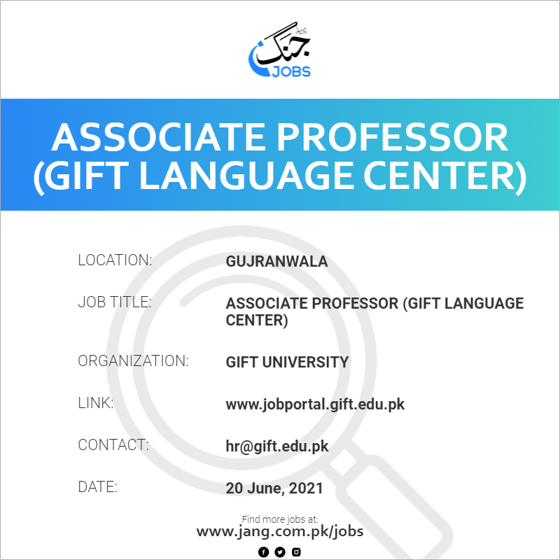 Associate Professor (Gift Language Center)