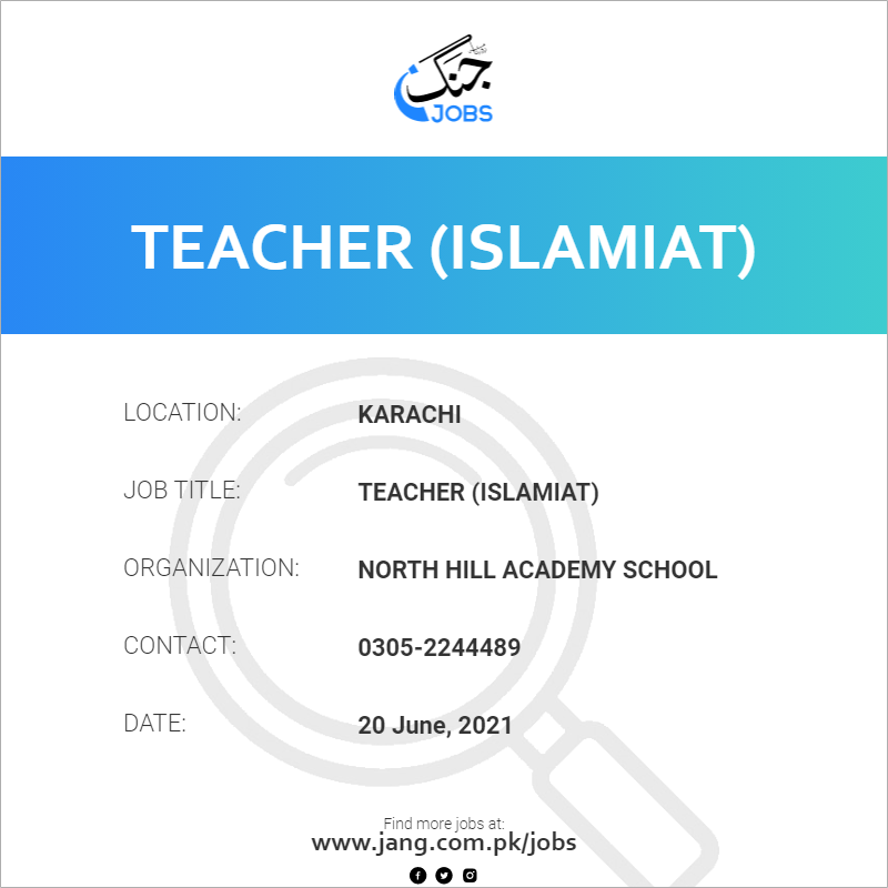 Teacher (Islamiat)