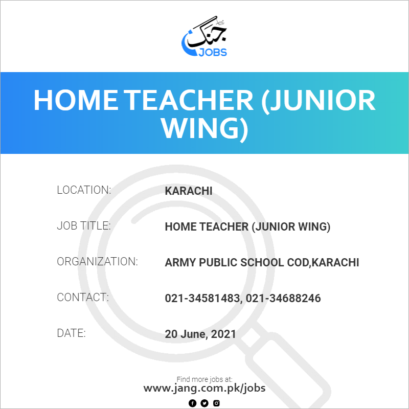 Home Teacher (Junior Wing)