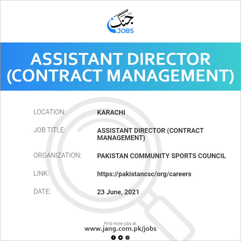 Assistant Director (Contract Management)