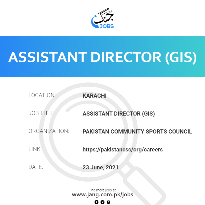 Assistant Director (GIS)