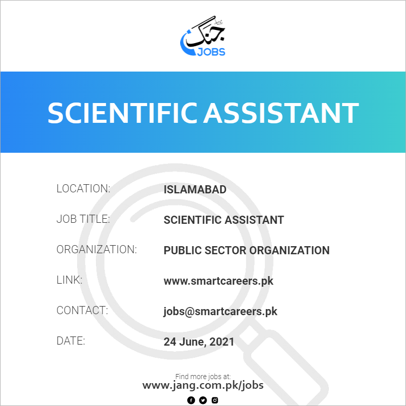 scientific-assistant-job-public-sector-organization-jobs-in