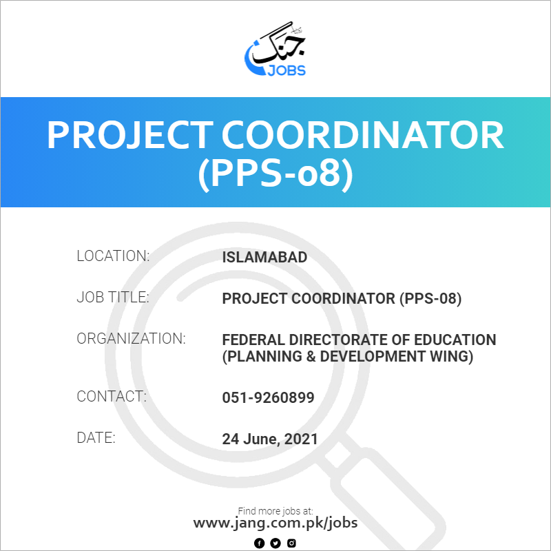 Project Coordinator (PPS-08)