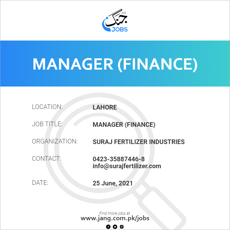 Manager (Finance)