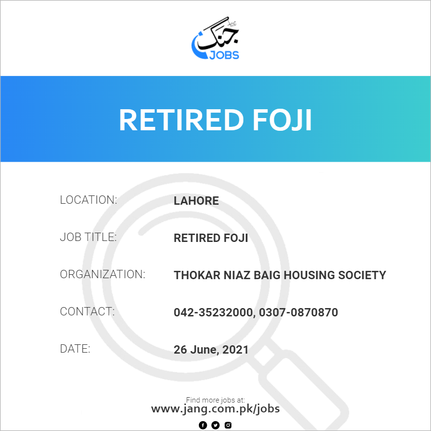 Retired Foji