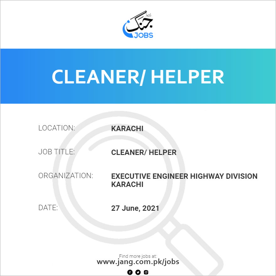 Cleaner/ Helper