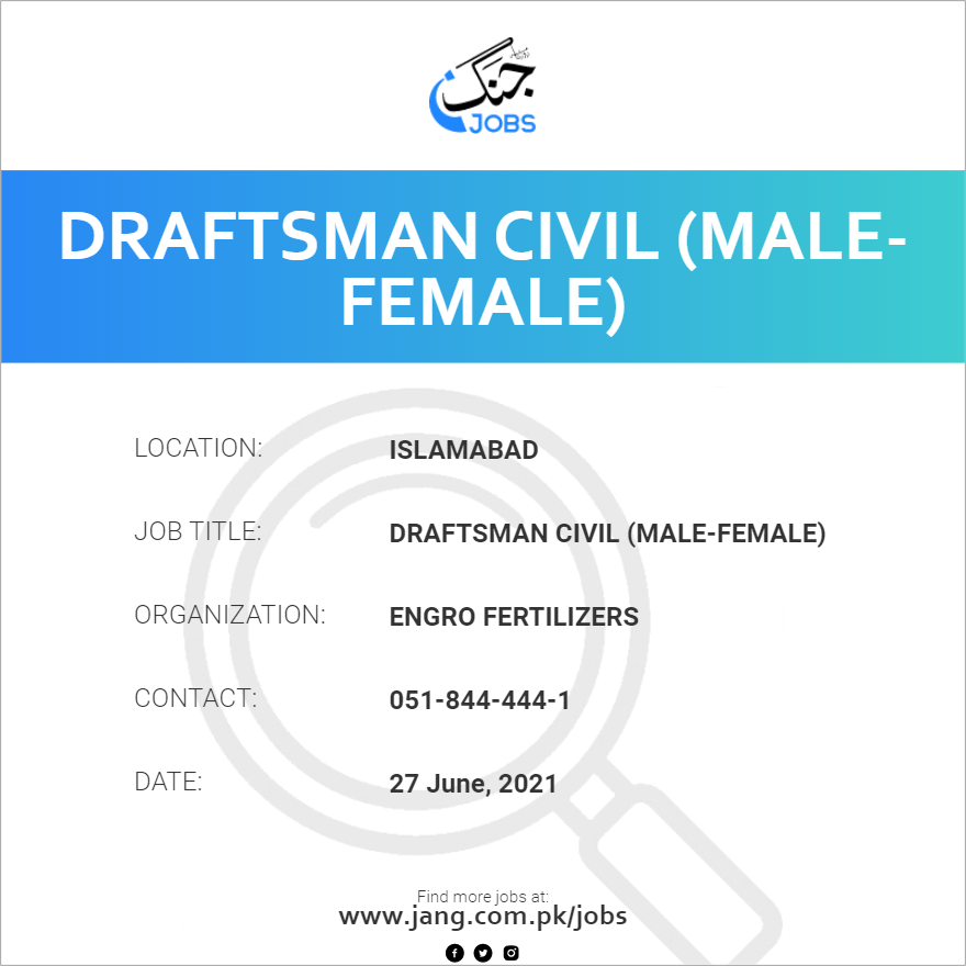 Draftsman Civil (Male-Female)