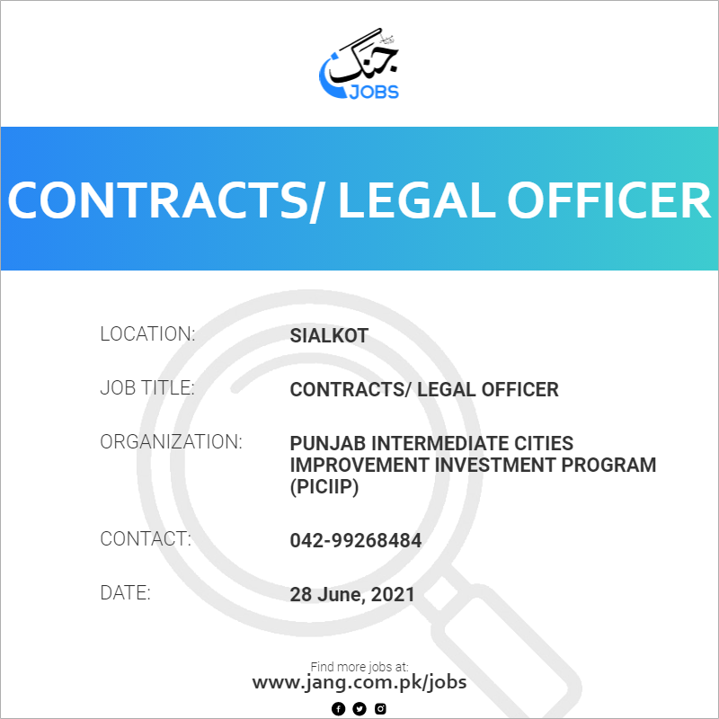 Contracts/ Legal Officer